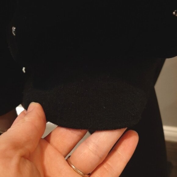 Vintage 80s Velvet Bomber Jacket Rhinestone Embellished Zip Front Velour Bling - Picture 13 of 16